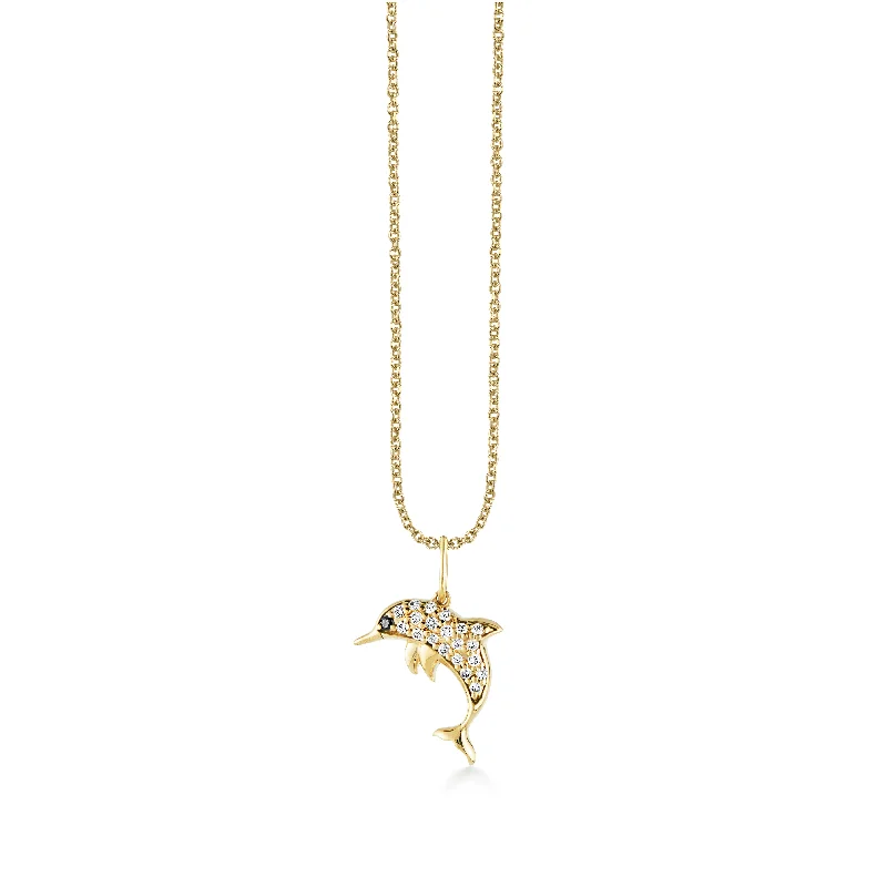 Gold & Diamond Dolphin Charm