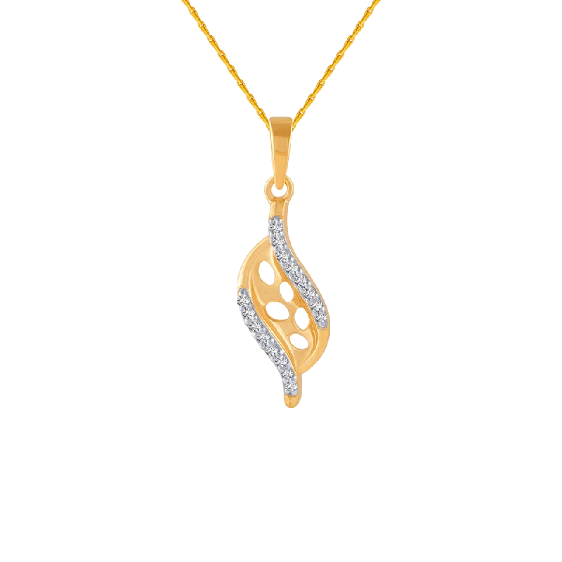 necklaces vintage inspired look -18KT (750) Yellow Gold And Diamond Pendant For Women