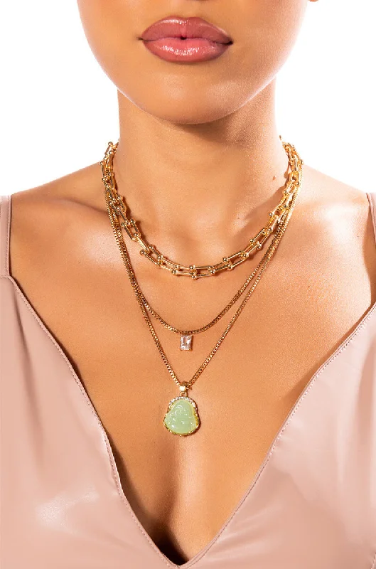 necklaces with teal turquoise -INNER PEACE PENDANT NECKLACE