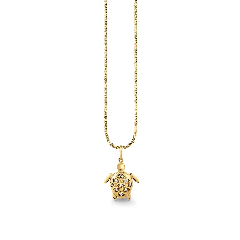 Gold & Diamond Turtle Charm