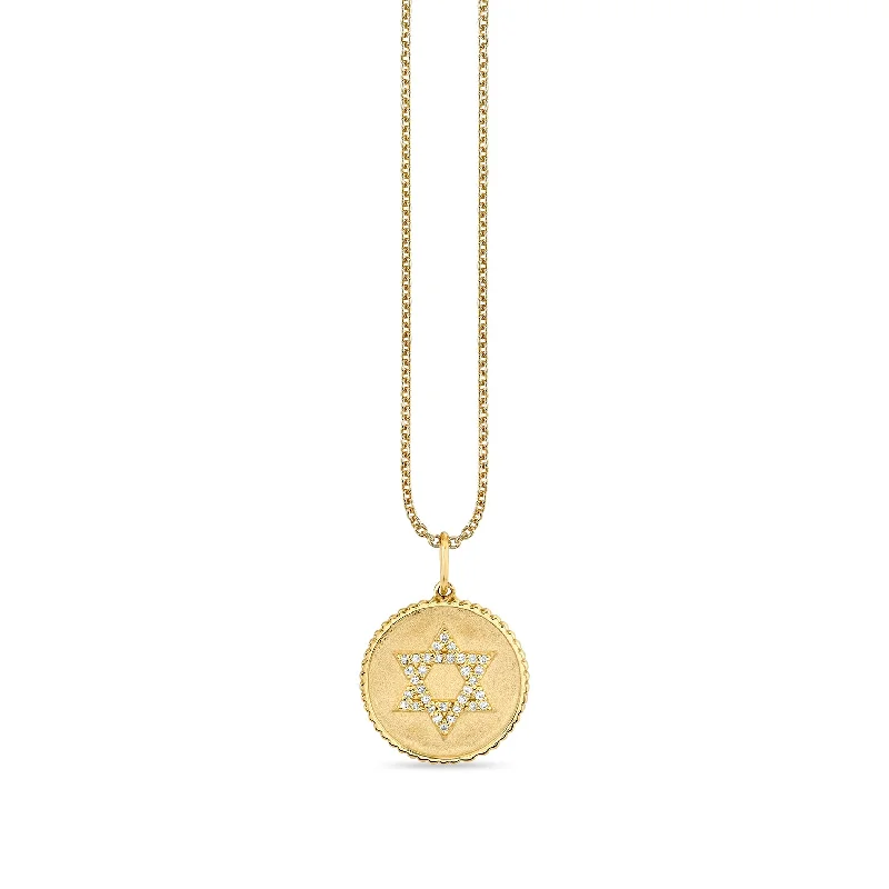 Gold & Diamond Star of David Coin