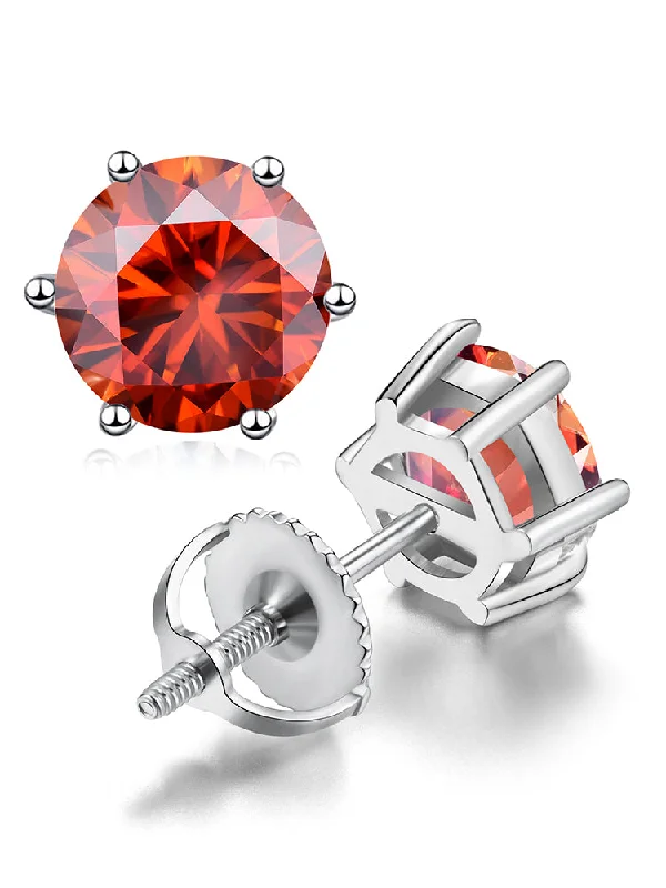 Platinum (Moissanite Pomegranate Red Diamond)