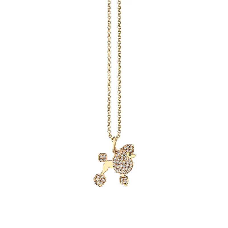 Gold & Diamond Poodle Charm