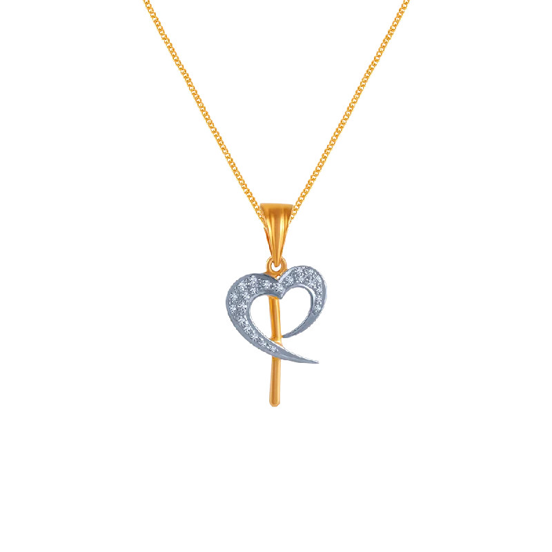 necklaces with moon charm -Love Stuck Diamond Pendant