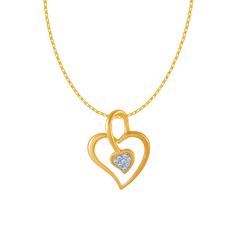 necklaces for stylish women -18KT (750) Yellow Gold And Diamond Pendant For Women