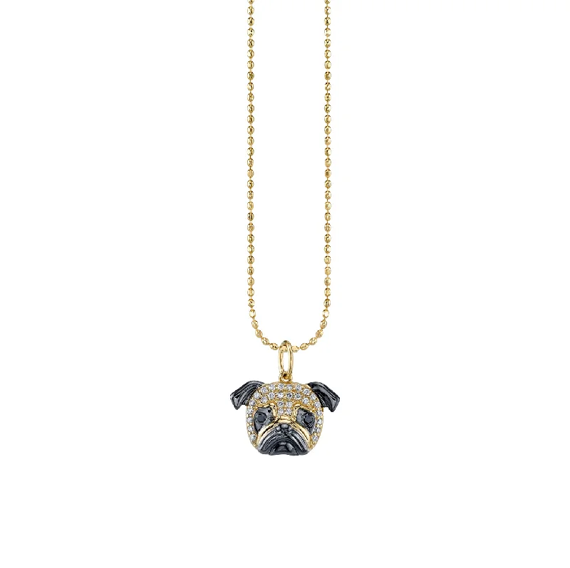 Gold & Diamond Pug Charm