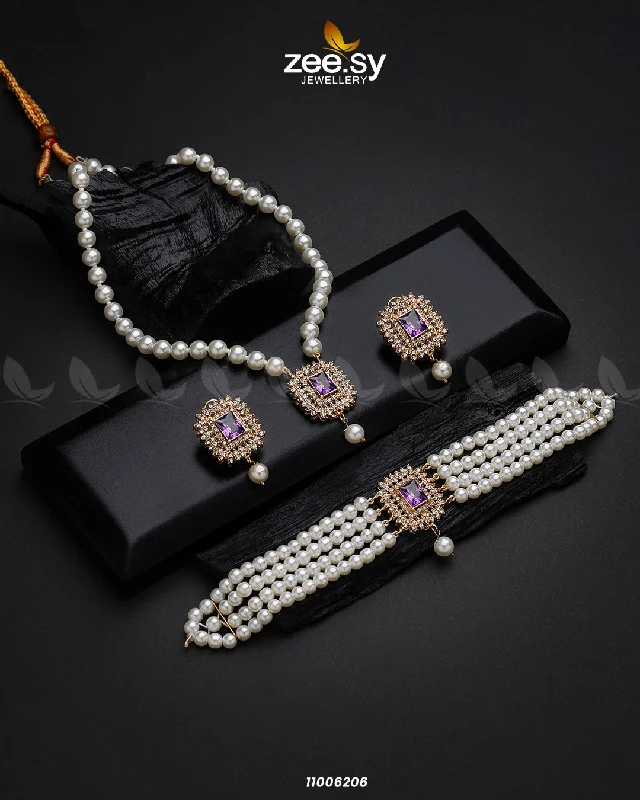 necklaces with blue sapphire -MALA NECKLACE-0850