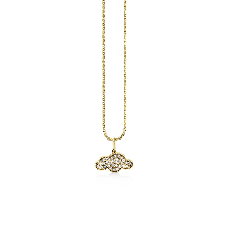 Gold & Pave Diamond Small Cloud Charm