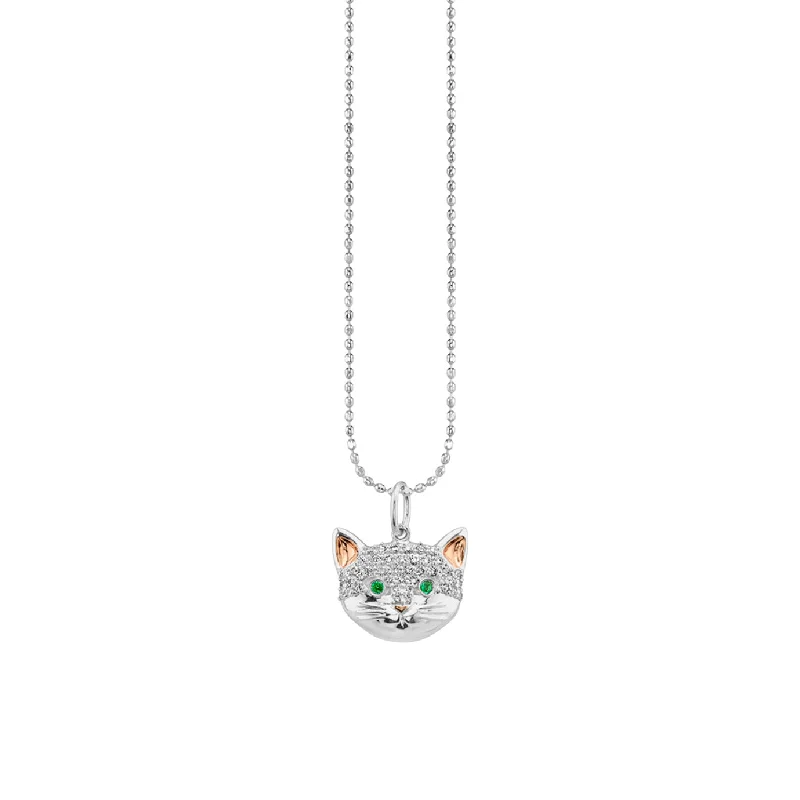 Gold & Diamond Cat Charm