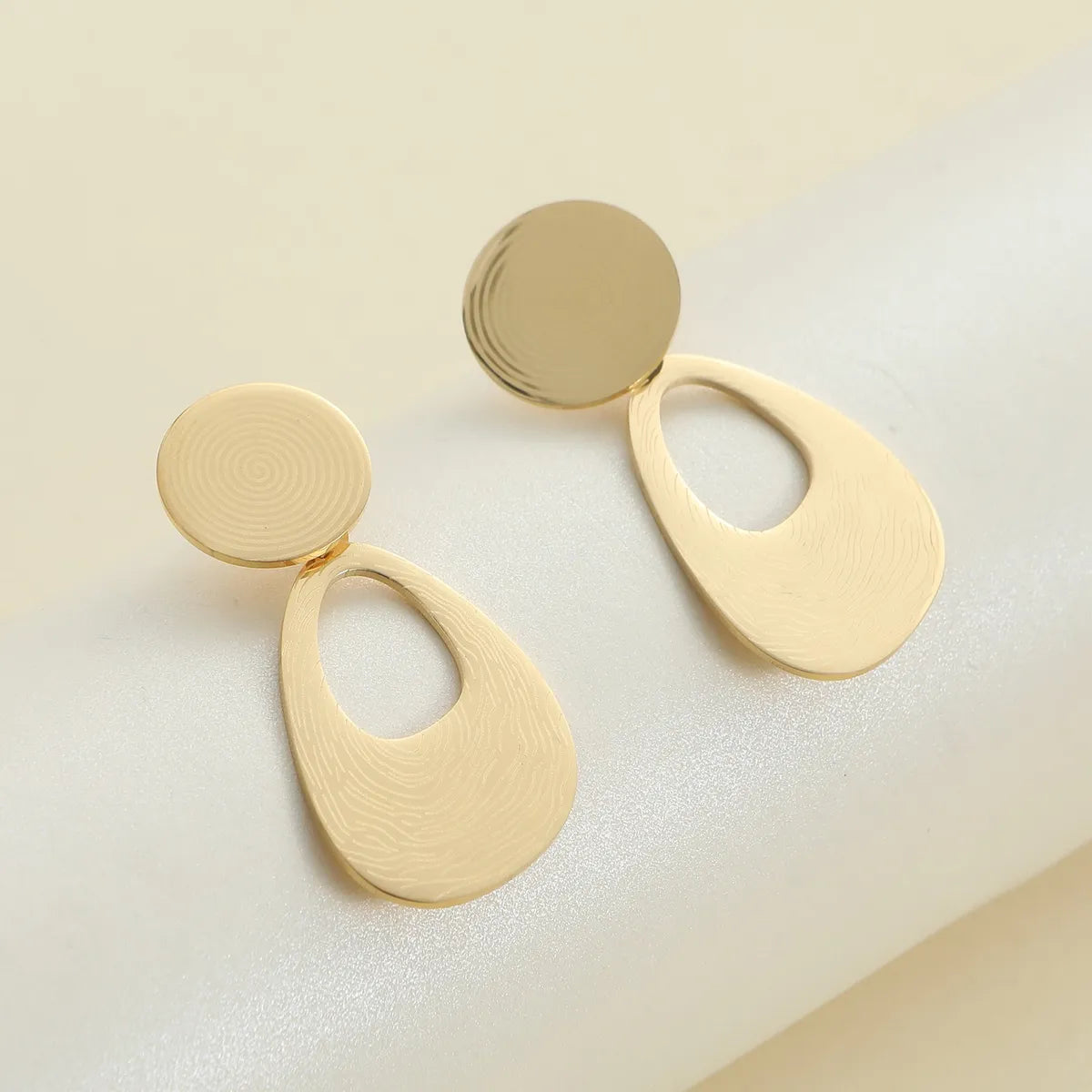 ladies earrings for party wear -1 Pair Elegant Water Droplets Solid Color Stainless Steel Drop Earrings