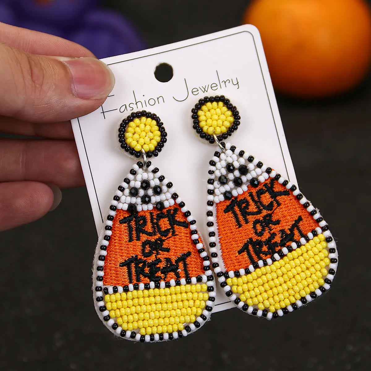 A Pair of Halloween Trick Or Treat Water Drop Earrings