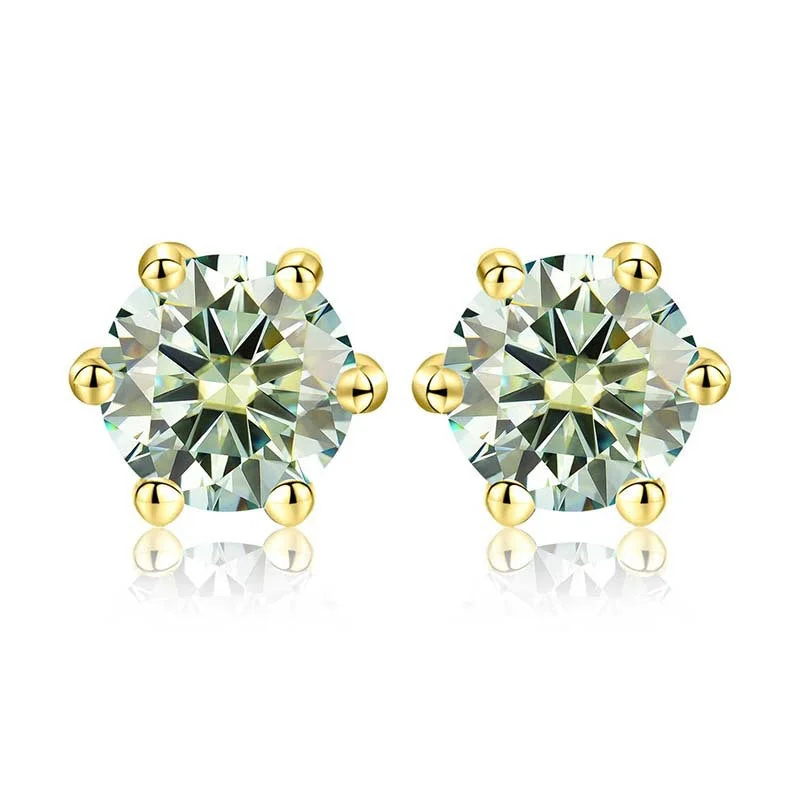 Gold (Blue Green Moissanite)