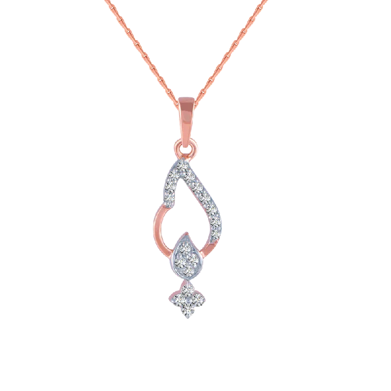 necklaces for special occasions -18KT (750) Rose Gold And Diamond Pendant For Women