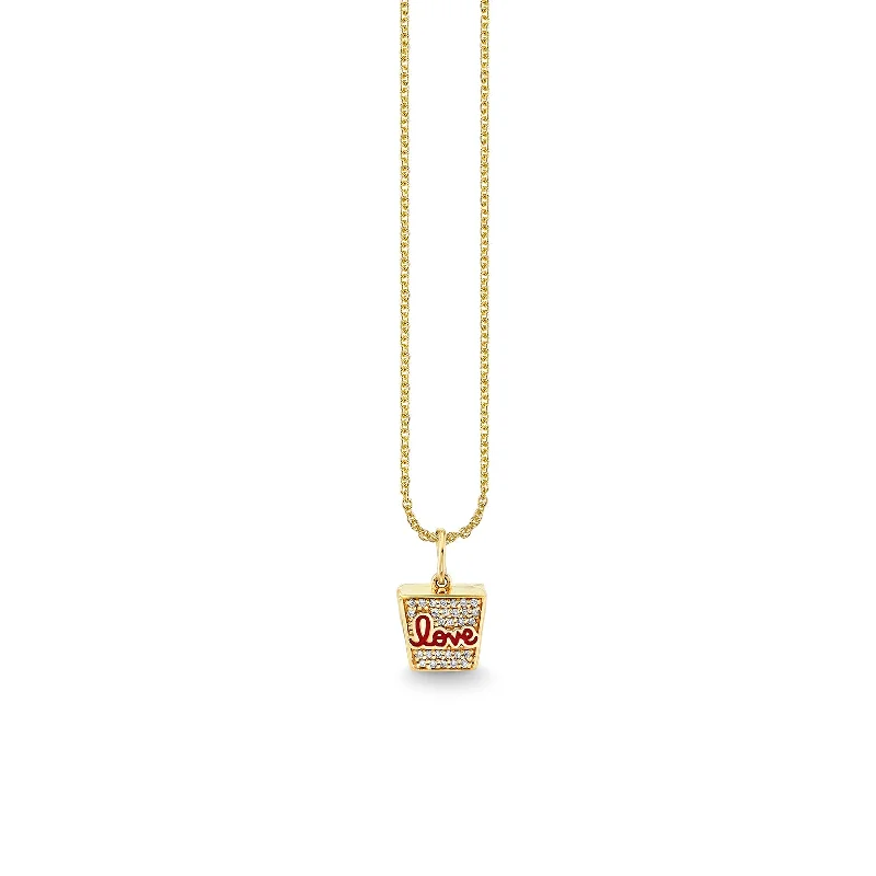 Gold & Diamond Takeout Box Charm