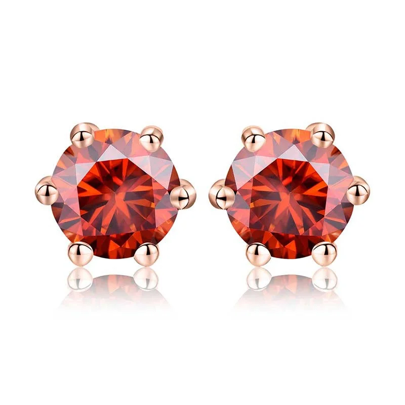 Rose Gold (Pomegranate Red Moissanite)