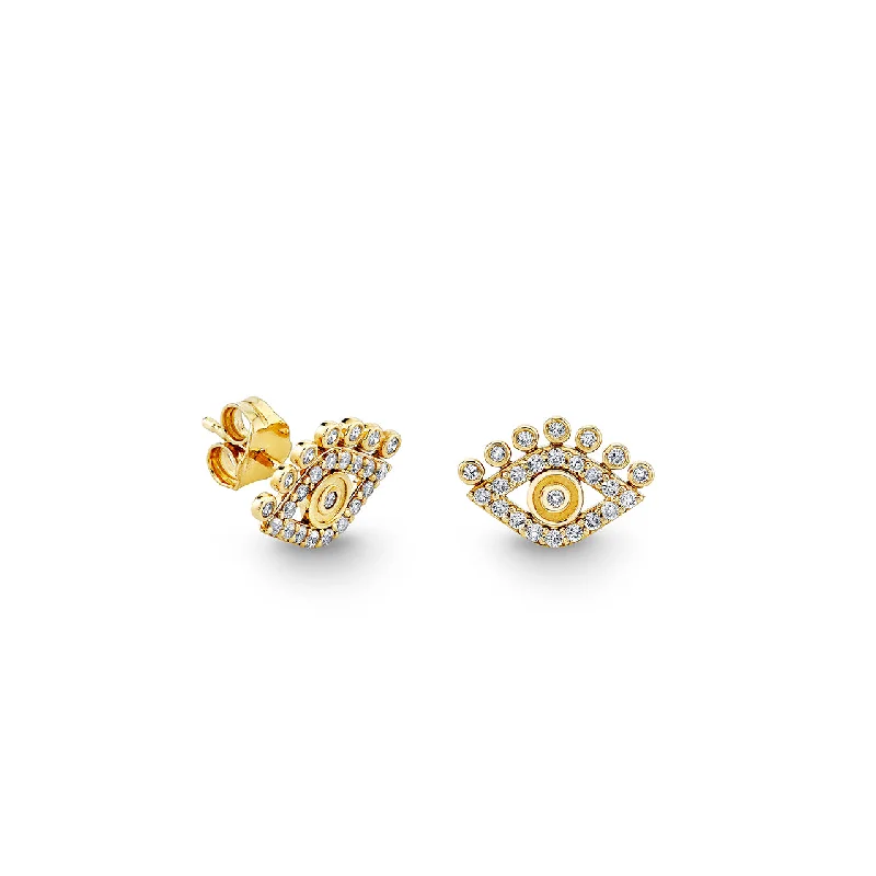 Gold & Diamond Lash Eye Stud