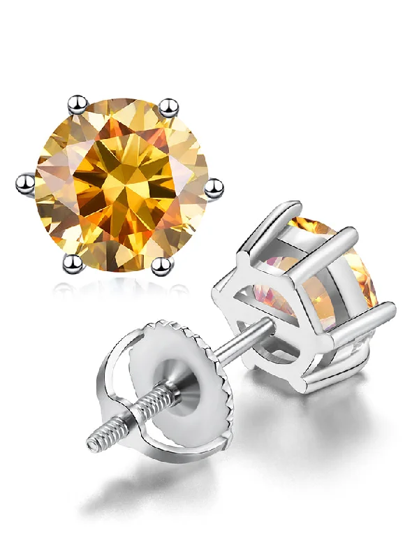 Platinum (Moissanite Gold Yellow Diamond)