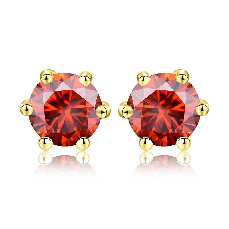 Gold (Pomegranate Red Moissanite)