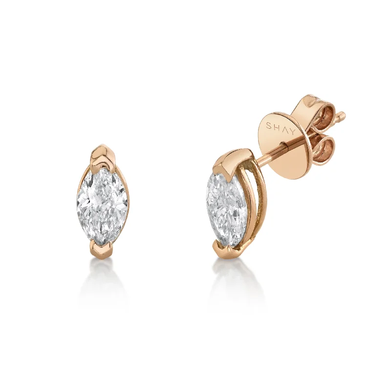 DIAMOND MARQUISE STUDS