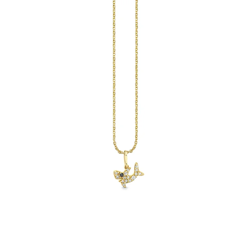 Gold & Diamond Small Shark Charm