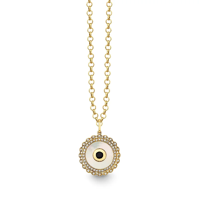 Gold & Diamond Large Marquise Eye Charm