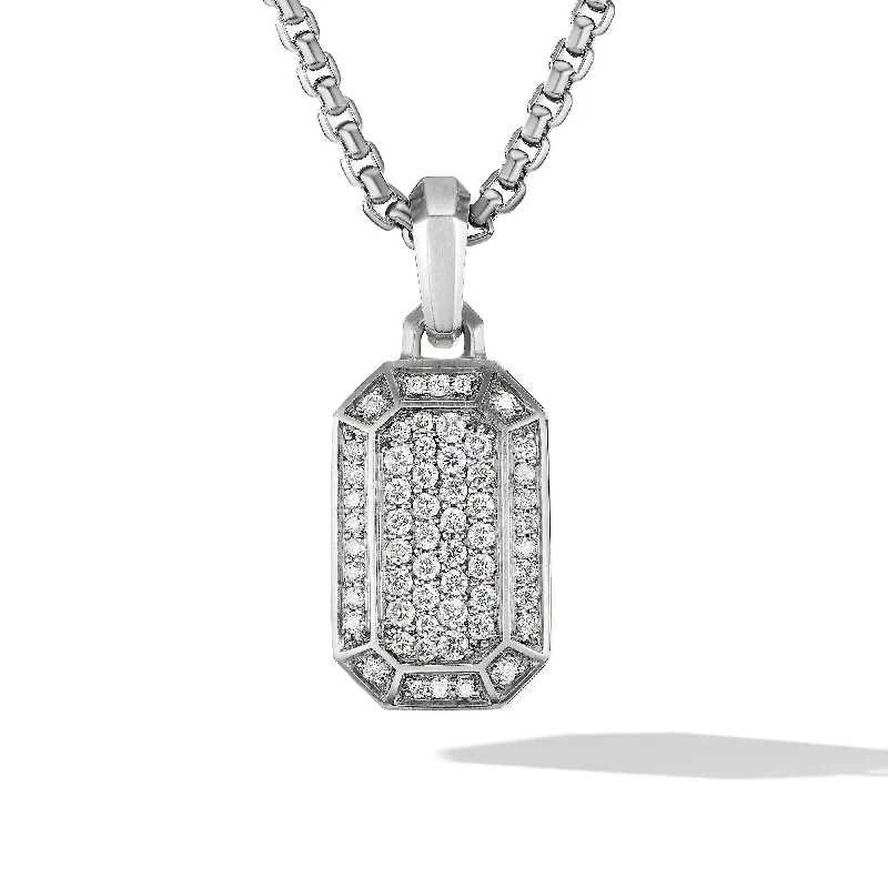 Streamline® Amulet in Sterling Silver with Diamonds\, 22mm