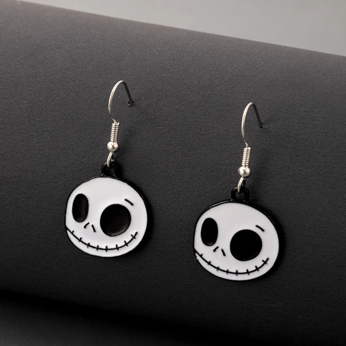 ladies earrings clip on design -European And American Cross-Border Halloween Ghost Face Earrings