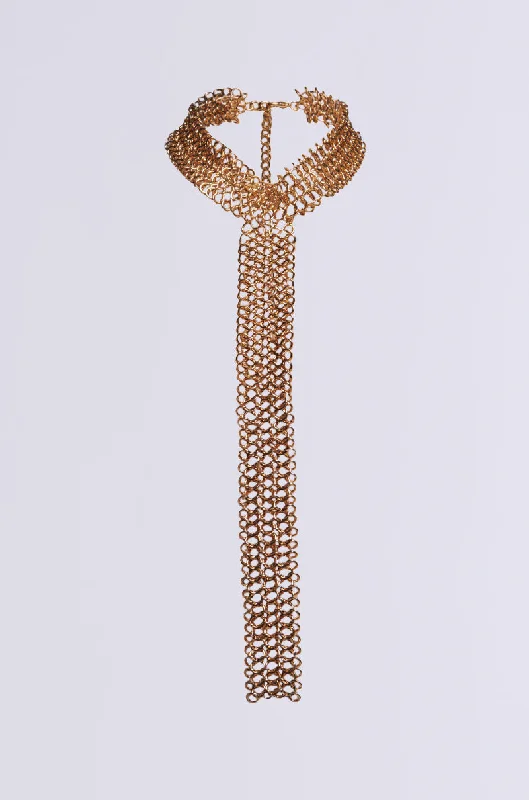 necklaces for party glamour -IT GURL CHAINMAIL NECKLACE