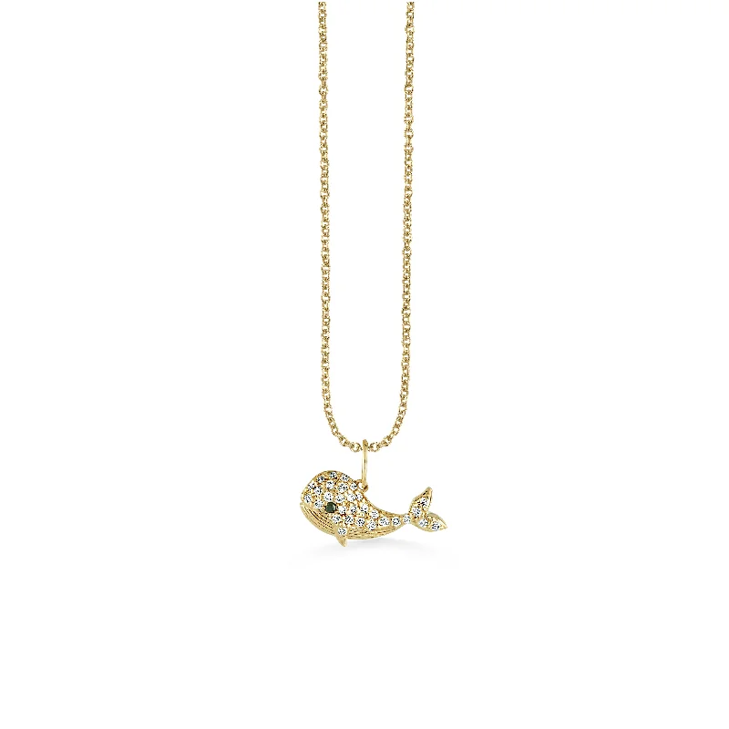 Gold & Diamond Whale Charm