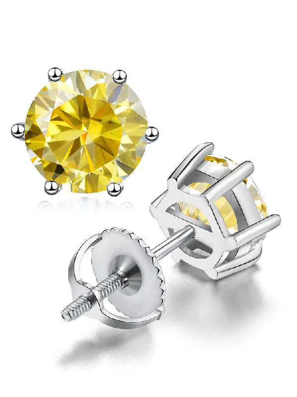 Platinum (Moissanite Lemon Yellow Diamond)