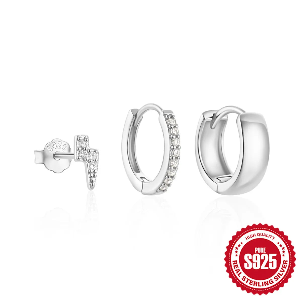 #6 White Gold Color-3 Pieces Per Set