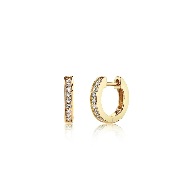 Gold & Diamond Huggie Hoops