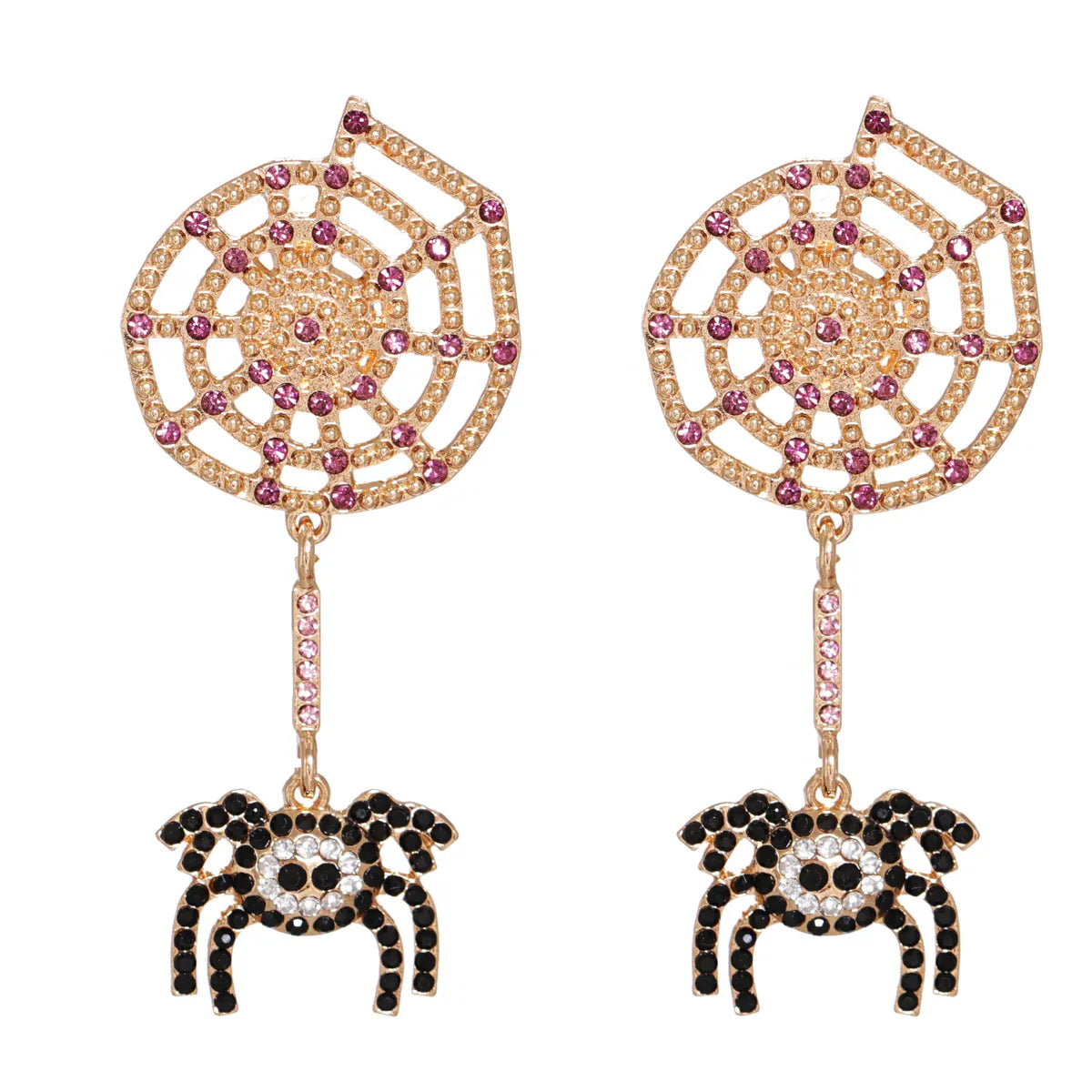 ladies earrings for mother gift -Creative Spider Exaggerated Insect Fun Halloween Earrings