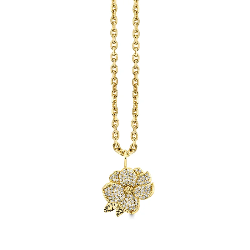 Gold & Diamond Large Magnolia Charm