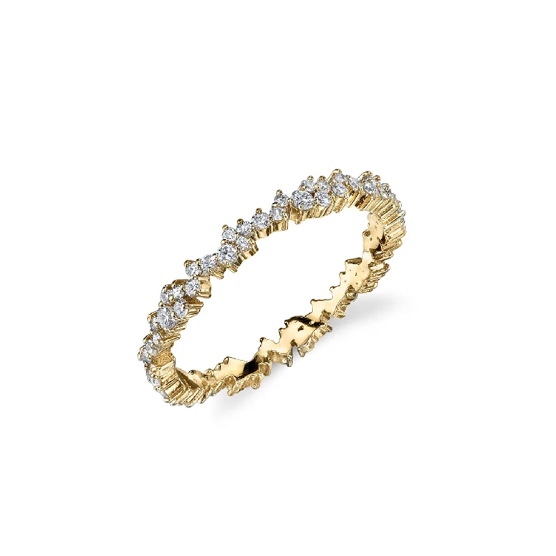 engagement rings modern minimalist -Gold & Diamond Small Cocktail Eternity Ring