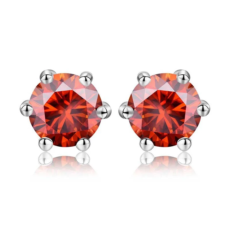 Platinum (Pomegranate Red Moissanite)