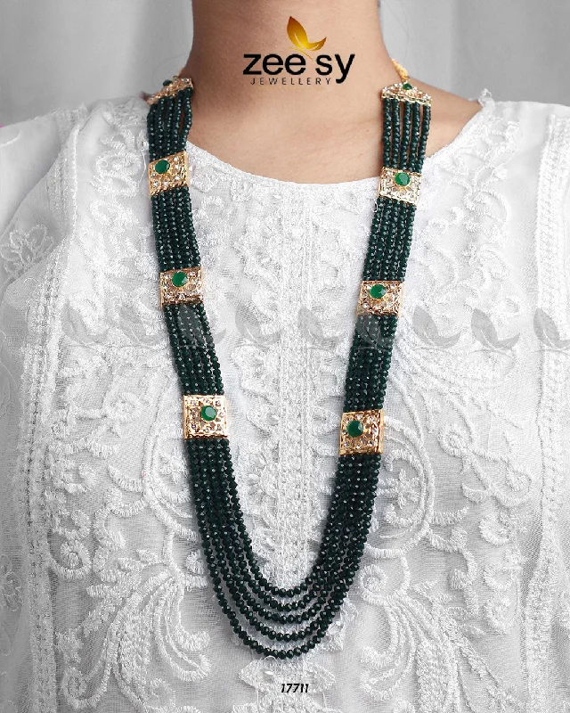 necklaces with black onyx -Initials Mala Necklace