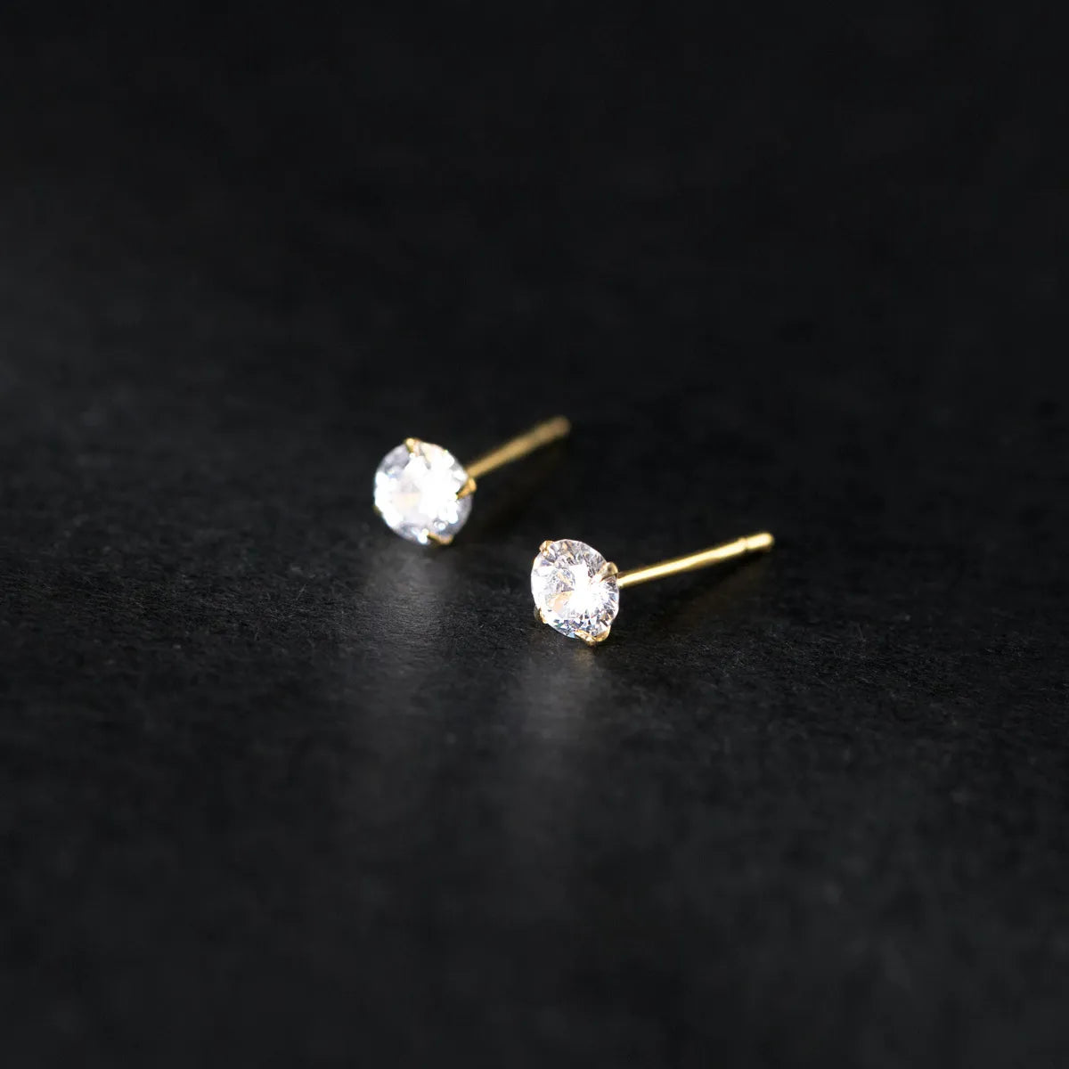 ladies earrings for bold fashion -1 Pair Simple Style Solid Color Inlay Sterling Silver Zircon Ear Studs