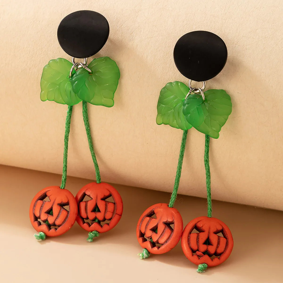 ladies earrings trendy 2025 fashion -European And American Halloween Skull Spray Paint Bow Earrings