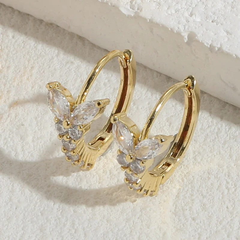 Butterfly Zircon Earrings