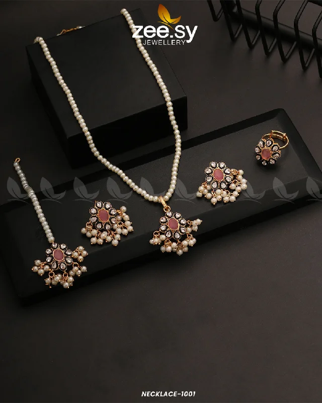 necklaces with diamond accent -NECKLACE-1001