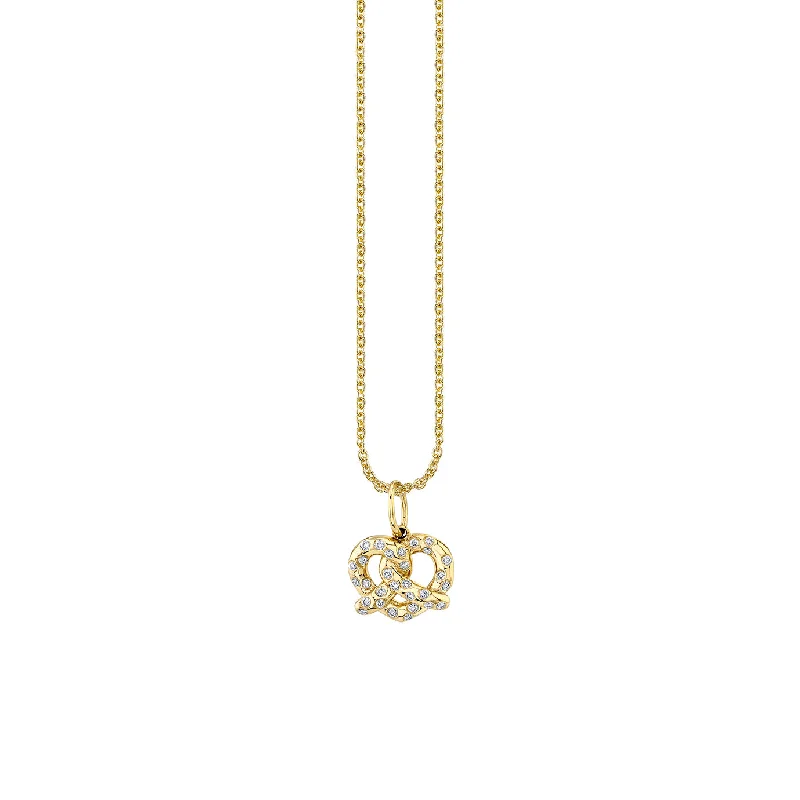 Gold & Diamond Pretzel Charm