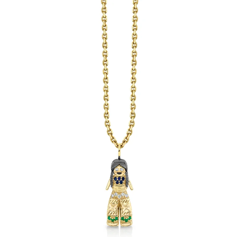 Gold & Diamond Large Alejandra Doll Charm