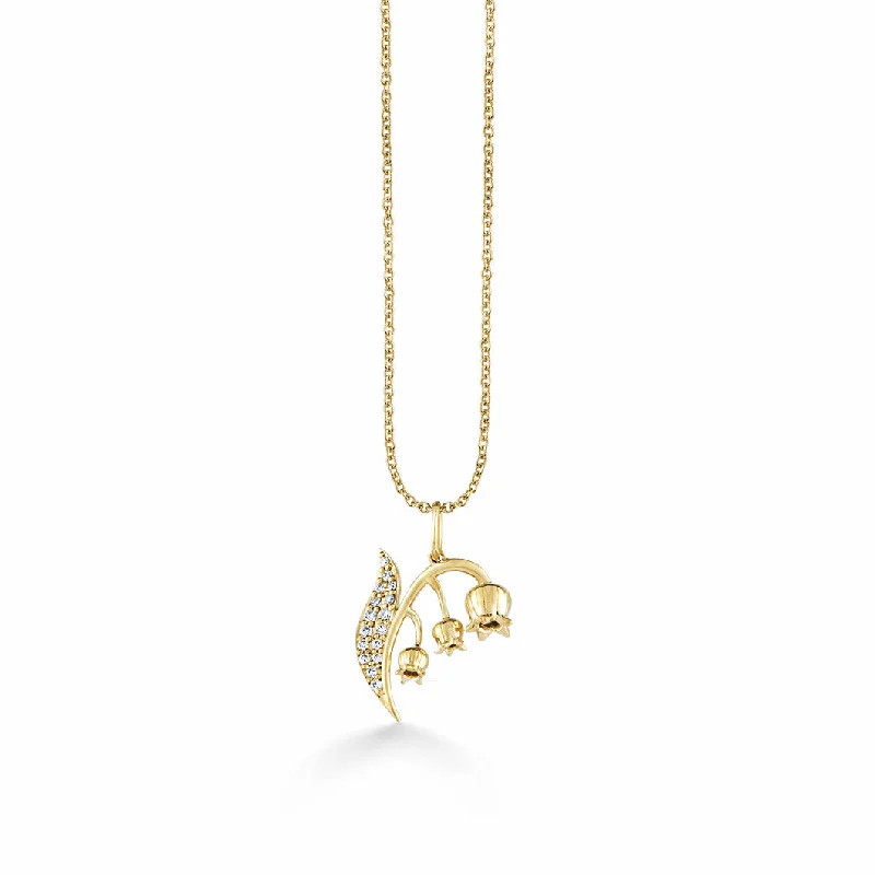 Gold & Diamond Lily Of The Valley Charm