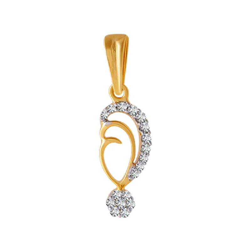 necklaces for vintage lovers -18KT (750) Yellow Gold And Diamond Pendant For Women