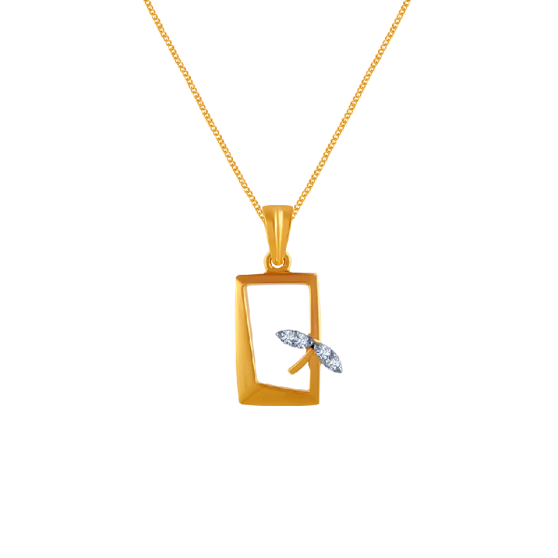 necklaces with evil eye -Box Petal Diamond Pendant