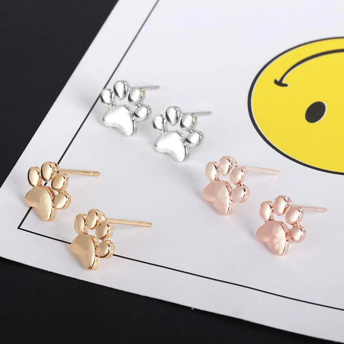 ladies earrings with crystal sparkle -Simple Style Animal Plating Alloy No Inlaid Earrings