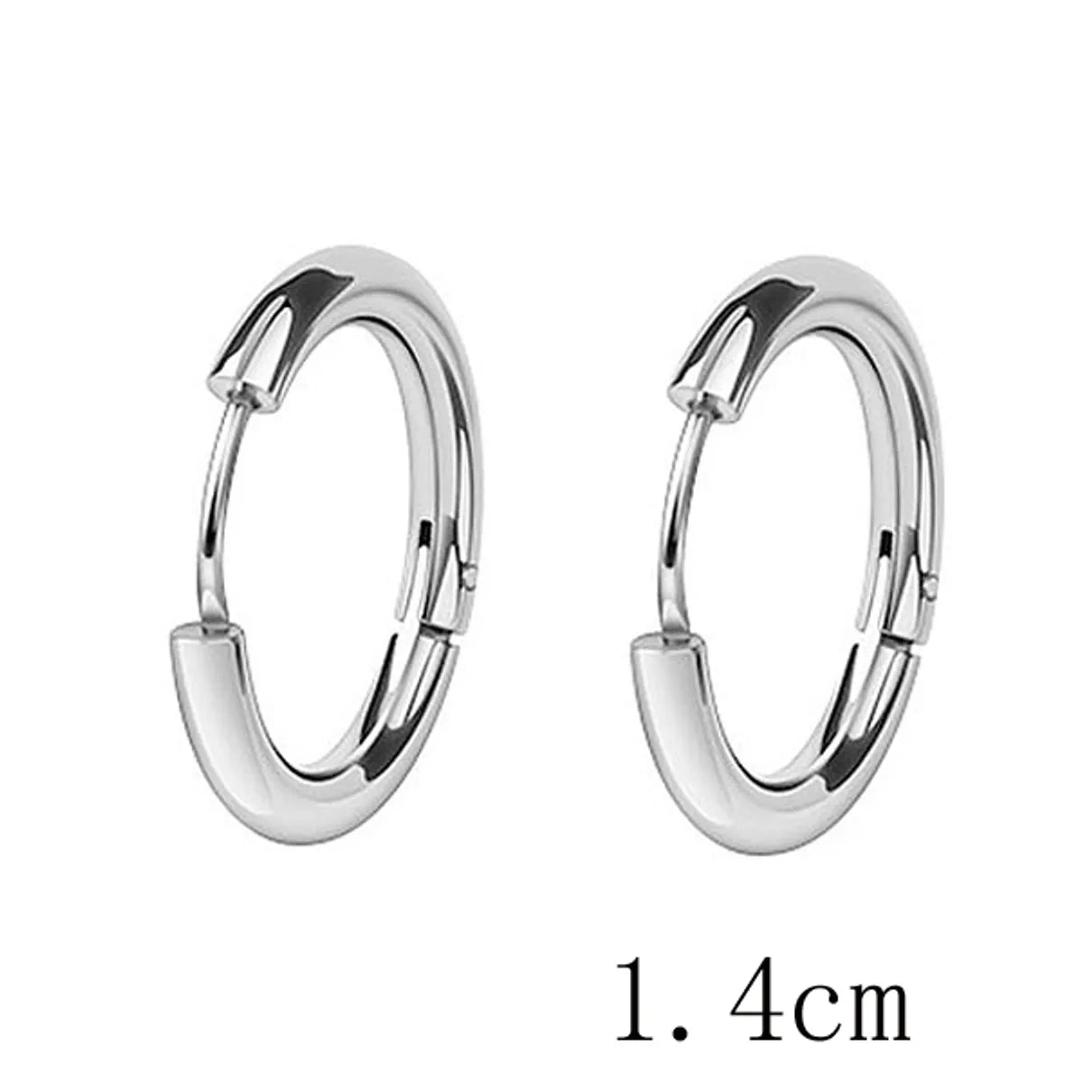 ladies earrings for holiday gift -Fashion Circle Plating Stainless Steel Earrings