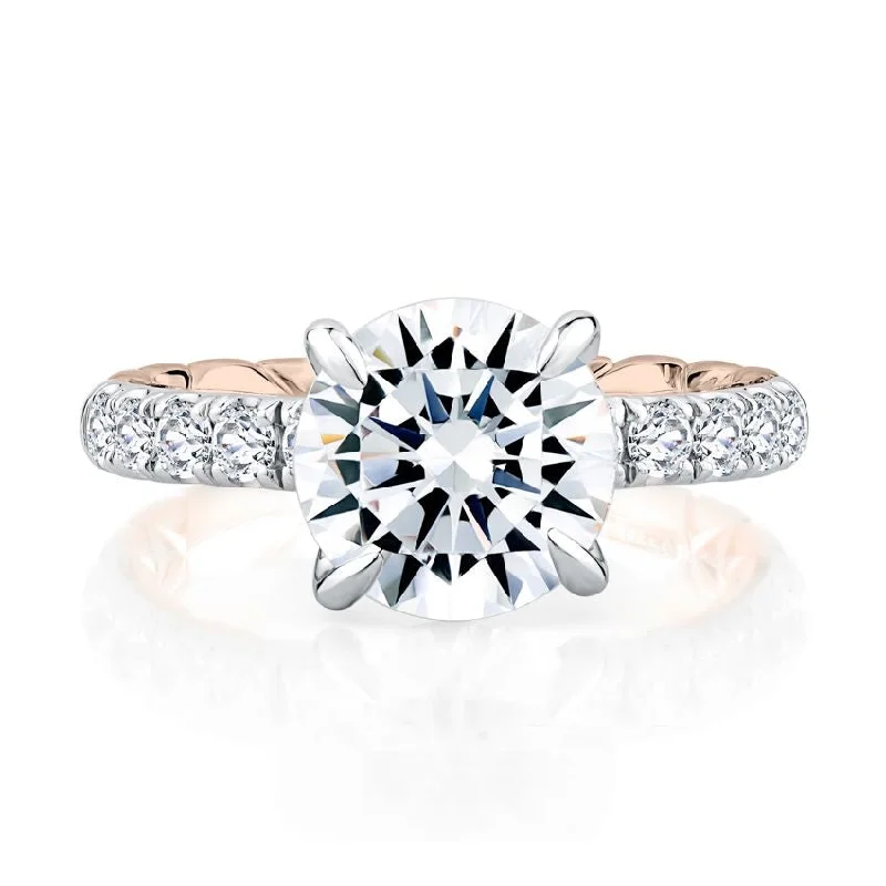 engagement rings with opal glow -Diamond Semi-Mount Ring