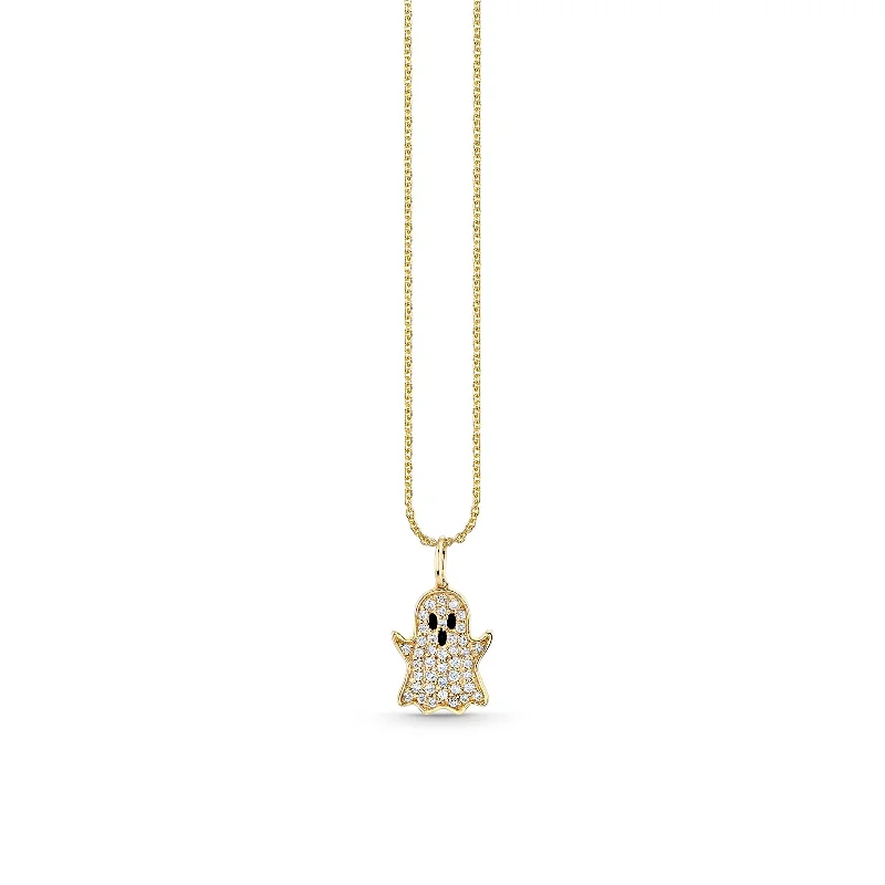 Gold & Diamond Ghost Charm